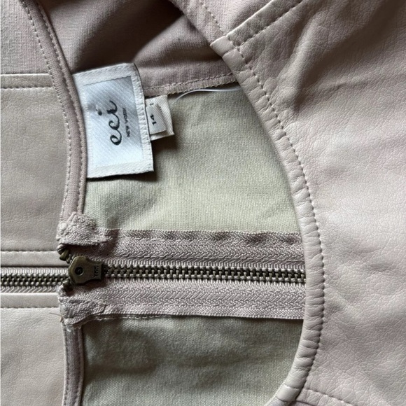 ECI Two Tone Cream Color Leather Accent Dress. 14 NWT - Picture 5 of 6